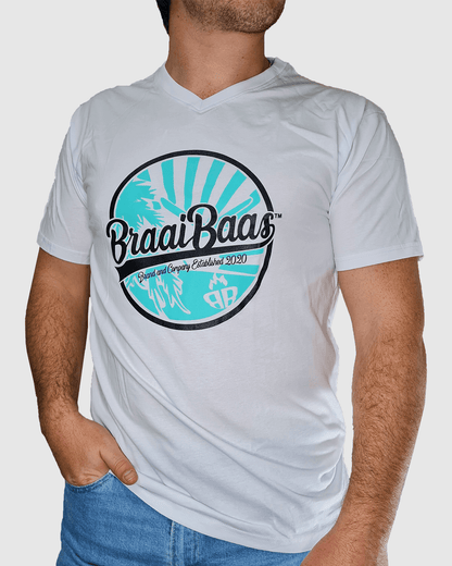 "The Easy-Go Baas Mens T-Shirt" from braaibaas for mens and womens who love to braai and barbecue, best gift for husband, wife, child, son and daughter